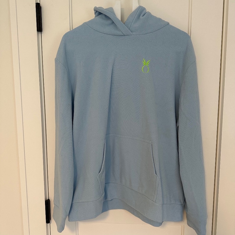 EUC Dudley Stephens - Hendrie Hoodie in Terry Fleece - Ice Blue - XXL